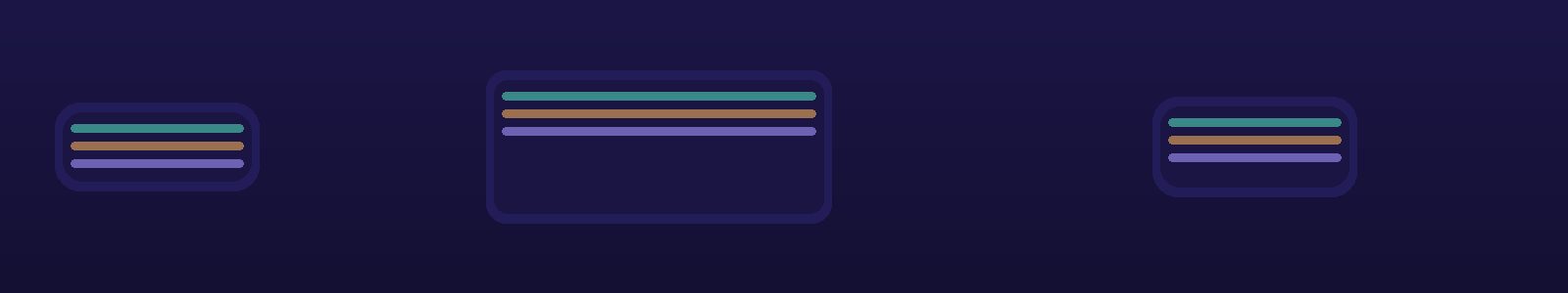Three screens: a phone, a browser and a tablet