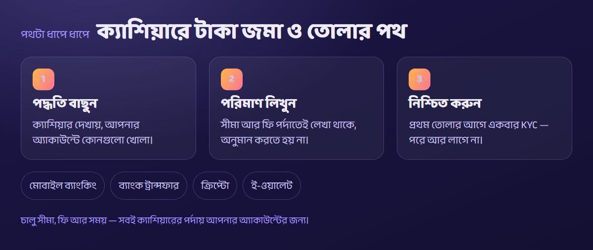 ক্যাশিয়ারের স্কিম: পদ্ধতি বাছাই, পরিমাণ, নিশ্চিত করা — আর মোবাইল ব্যাংকিং, ব্যাংক, ক্রিপ্টো, ই-ওয়ালেট